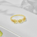 wholesale 14K Gold Plated 925 Silver 22 New Dear Diamond Hollow Out Natural Citrine Energy Ring-0-2