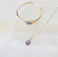 wholesale S925 silver jewelry spring new collection wholesale, Japanese-style minimalist Tanzanite necklace-0-1