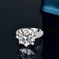 S925 Silver Moissanite 5 Carat Cocktail Ring-0-1