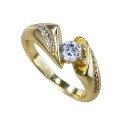 wholesale S925 Silver Edition 4mm Zircon Inlaid Gold-Plated High-End Calla Lily Series Fashion Ring for Women Wedding-0-4