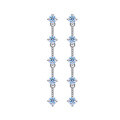 wholesale S925 Sterling Silver Moissanite Earrings Wholesale Long Tassel Earrings for Women, Ear Clips, Stud Earrings-0-4