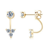 S925 Sterling Silver D-color Moissanite Bow Earrings-N styles available [Clearance Sale with Free Shipping] 925 Silver & K Gold