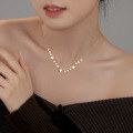 wholesale S925 Sterling Silver European And American Cross-border Round Sequin Necklace For Women, Fashionable And Versatile-0-1