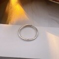 wholesale S925 Sterling Silver Minimalist Flowing Light Plain Line Ring, Advanced Niche Design Circle Ring Gift for Best Friend-0-3