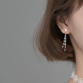 wholesale S925 silver cold and chic tassel long earrings for women, small fresh geometric diamond-shaped Korean-style earrings G7955-0-1