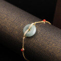wholesale Metal with certificate jadebracelet literary vintage style cheongsam hanfu Chinese accessory natural gemstone hand jewelry women-0-1