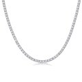 wholesale 925 Silver European and American Stackable Collar Necklace, Light Luxury High-End Moissanite Endless Starry Sky Tennis Chain for Women, Ready to Ship-0-4