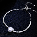 925 Silver Moissanite Heart Pendant Necklace Live Stream Direct Sales-0-4