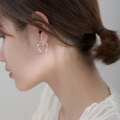 wholesale S925 silver Korean version smooth line ear hoop minimalist short design elegant circular line women's ear clasp G8819-0-3