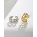 wholesale S925 Sterling Silver Korean Version Ins Niche Design Multi-Layer Wrap Wide Band Ring for Women-0-1
