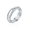 wholesale Sterling Silver, Cross-Border New Product, Pure Silver Arc Plain Circle Love Ring for Women, Designer Sense, Brand-Equivalent Style, European and American Wedding Ring, Love Ring for Women-0-1