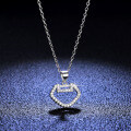 S925 Sterling Silver Forbidden City Longevity Locket Moissanite Necklace Pendant-0-2