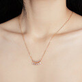 Sterling Silver Pendant with Moissanite, Chinese Style Bell and Tassel Necklace-0-3