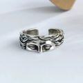 wholesale Antique silver metal Venus mask ring retroopenable adjustabledistressed direct sales-0-3