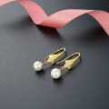 wholesale S925 Silver Wholesale Minimalist Tassel Ear Hooks Korean Pearl Earrings Women's Fashion Simple Earrings-0-1