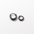 wholesale S925 silver round concave short ear clips Korean version simple and stylish unisex earrings M01939-0-3