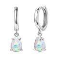 S925 Silver White Opal Earrings, Arched Design, Wholesale, Cross-border Live Sales-0-18