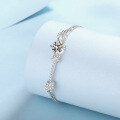 wholesale Platinum-plated S925 Sterling Silver Moissanite Bracelet for Women, New Design, Unique and Trendy Gift for Wholesale-0-2