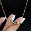 wholesale S925 Sterling Silver Red Elk Whole Body Small Design Leopard Personality Pendant Light Luxury Temperament Necklace Versatile Daily Women-0-4