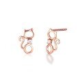 wholesale 18K Rose Gold Plated Diamond Women's Earrings, 14K White Gold Earrings, 9K Gold Moissanite Earrings-0-3
