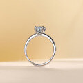wholesale Sterling Silver Cross-Border Hot-Selling D Color Moissanite Ring for Women, Minimalist Design, Gift for Girlfriend Fashionable Light Luxury-0-2