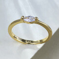 wholesale 925 Silver Jewelry Ins Style Vintage Feel Ring Mid-Century Single Marquise Cut Zircon 40 Points Ring-0-2