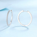 wholesale PT950 Gold Plated 925 Sterling Silver Large Hoop Moissanite Earrings for Women, Factory Wholesale in Stock-0-1
