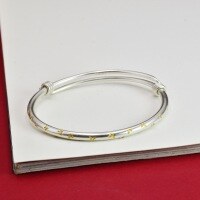 wholesale 9999 Silver Matte Gold-Plated Butterfly Bracelet, High-End, Niche, Light Luxury, Cute, Minimalist, Adjustable Push-Pull Bangle for Women-One gilt model (1000027) pure silver