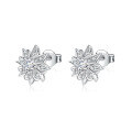wholesale S925 Sterling Silver Sunflower Star Stud Earrings, Exquisite, Fashionable, Versatile, Big-Brand, Zircon Ear Accessories, Atmospheric and High-End-0-4