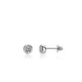 Sterling Silver T&Co Bubble Earrings with Moissanite for Women-0-4