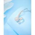 wholesale S925 Sterling Silver Little Rabbit Necklace for Women, Light Luxury, Niche Design, New Edition, High-End Feel, Internet-Famous Collarbone Chain-0-1
