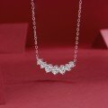 wholesale S925 Silver Moissanite Necklace, Summer Live Broadcast Hot-Selling Clavicle Chain, Light Luxury Niche-0-1