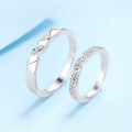 wholesale Pt950 plated S925 sterling silver moissanite couple rings, personalized minimalist niche wholesale-0-0