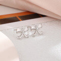 wholesale S925 Sterling Silver Korean Japanese Style Bow Earrings Women, Minimalist Dainty Accessories Versatile Earrings-0-2