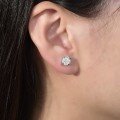 wholesale 18k gold-plated S925 silver small and niche ins-style classic marquise princess-cut mixed round moissanite earrings for women-0-3