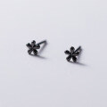 wholesale Sterling Silver Small and Mini Floral Stud Earrings Sweet Japanese-style Student Sleep Without Removing Earrings G6608-0-2