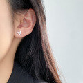 wholesale 999 Silver Sweet Ins-style Lava Butterfly Earrings, Minimalist Design with Irregular Texture, M06534-0-1