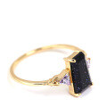 wholesale S925 Gold-Plated Silver with Amethyst and Amethyst Quartz Ring, Winter Night Sky Series-0-1