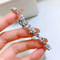 wholesale S925 silver full-drill marquise bracelet for women, new design, popularins style hand accessory-0-3