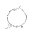 wholesale Metal irregular pearl silver butterfly bow heart patchwork bracelet, small batch design with a high-end versatile appeal-0-4