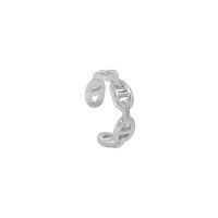 wholesale S925 sterling silver minimalist versatile fashion Korean version ins niche design statement pig nose clip-on earrings for non-pierced ears-Platinum [single] 925 silver