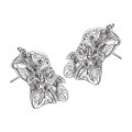 wholesale S925 Sterling Silver 005 Small and Chic Retro Exaggerated Geometric Irregular Square Thorn Rose Inlaid Diamond Earrings for Women-0-4