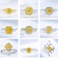 wholesale 18K gold natural yellow diamond loose stone custom 1-carat fancy color diamond earrings fancy intense yellow diamond ring necklace loose diamond-0-2