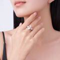 S925 Silver Stackable Moissanite Ring for Women, Tarnish-Resistant Cross-Border Light Luxury-0-2