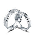 wholesale 925 Sterling Silver Couple Rings, Matte Finish Plain Solid Bands, Pair of Men's and Women's Rings, Gift for Girlfriend on Qixi Festival-0-4
