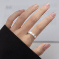 wholesale 990 Silver Nalan Ins Style Shell Inlaid Diamond Quadrilateral Ring New Design Sense Index Finger Ring R00704-0-3