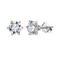 wholesale S925 Sterling Silver Moissanite July New Necklace High-end Luxury Super Sparkling Moissanite Stud Earrings-0-79