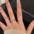S925 Sterling Silver Gold-Plated Moissanite Starry Ring for Women-0-1