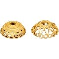 wholesale Gold-plated 925 Silver Filigree Gilded Bead Caps, Spacers, and Tassel Caps for DIY Bracelets and Beaded Jewelry-0-4