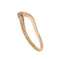 wholesale S925 sterling silver gold-plated arc ring for women, summer new small design collection, factory supply-0-4